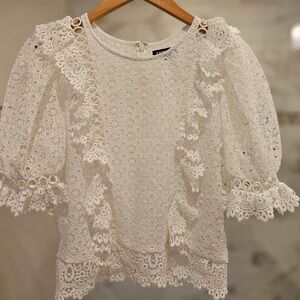 Elegant White Lace Top